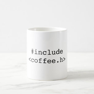 C/C++ プログラマーマグ(「#include <coffee.h>」) コーヒーマグカップ