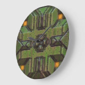 C.C. Tec 6壁掛け時計と数字オプション ラージ壁時計 (傾斜)