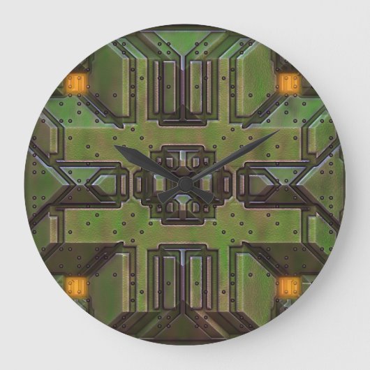 C.C. Tec 6壁掛け時計と数字オプション ラージ壁時計 (正面)