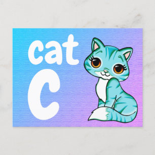 c - catフラッシュカード ポストカード