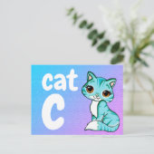 c - catフラッシュカード ポストカード (スタンド正面)