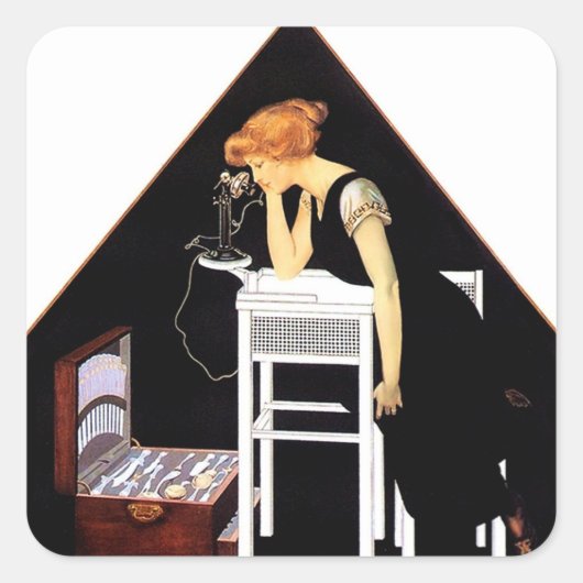 C Coles Phillipsによるシルバー・チェスト スクエアシール (正面)