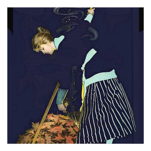 C Coles Phillipsによる紅葉のたき火 フォトプリント (正面)