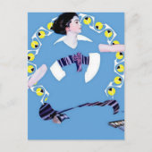 C Coles Phillips "厄介なおもちゃ"フェイダウェイガール ポストカード (正面)