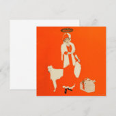 C Coles Phillips「現代の聖女」フェードアウェイ・ガール サンキューカード (正面/裏面)