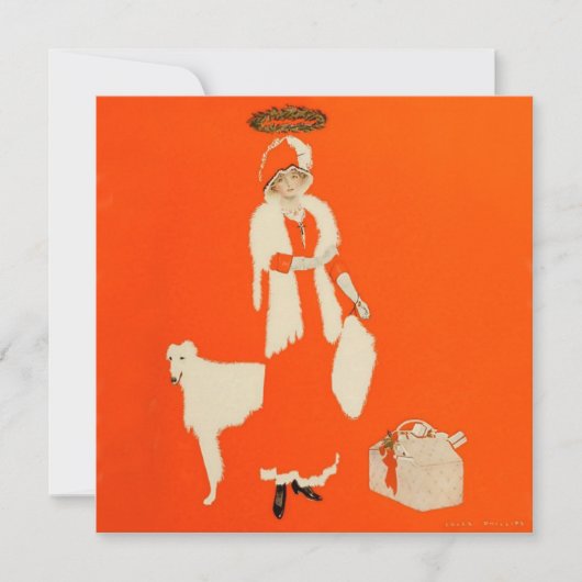 C Coles Phillips「現代の聖女」フェードアウェイ・ガール サンキューカード (正面)