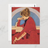 C Coles Phillips "良い本"フェイダウェイガール ポストカード (正面/裏面)