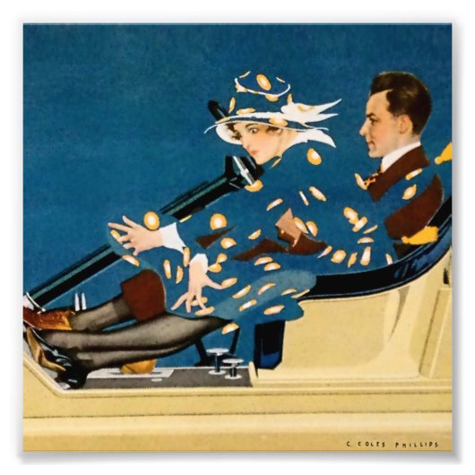 C Coles Phillips Hosiery Ad inヴィンテージ・ロードスター フォトプリント (正面)
