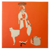 C Coles Phillips "Present Day Saint" Fadeway Girl タイル (正面)