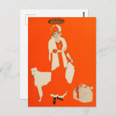 C Coles Phillips "Present Day Saint" Fadeway Girl ポストカード (正面/裏面)