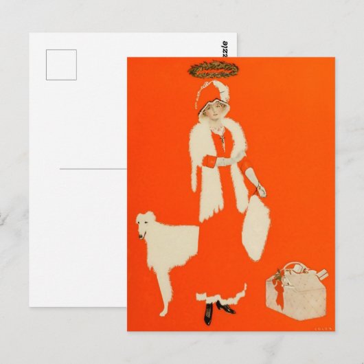 C Coles Phillips "Present Day Saint" Fadeway Girl ポストカード (正面/裏面)