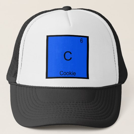 C - Cookie Chemistry Elementシンボルおもしろい キャップ (正面)