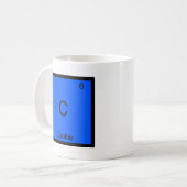 C - Cookie Chemistry Elementシンボルおもしろい コーヒーマグカップ (正面左)