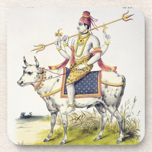 C. de Motte (1785-183が刻むIshanaかShiva コースター (正面)