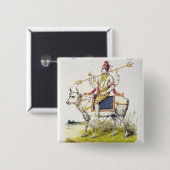 C. de Motte (1785-183が刻むIshanaかShiva 缶バッジ (正面&裏面)