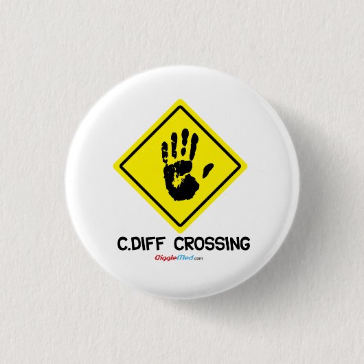 C. Diff Crossingの印 缶バッジ (正面)