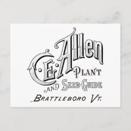 C.E.アレン·プラント&シード·ガイド1894はがき ポストカード