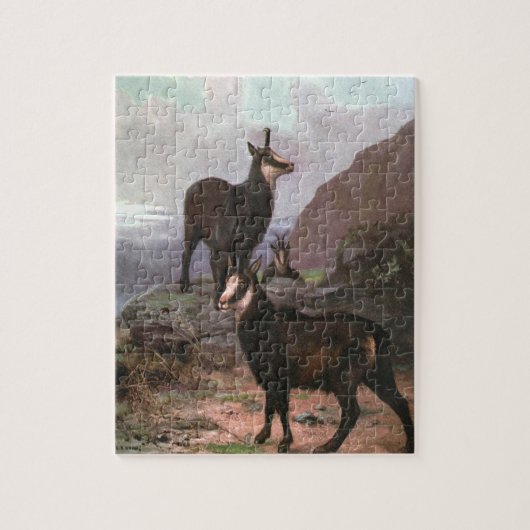 C.E.スワンによるシャモア、山のヤギ ジグソーパズル (縦)