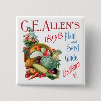 C.E. Allenの1898年の植物とシードガイド磁石 缶バッジ