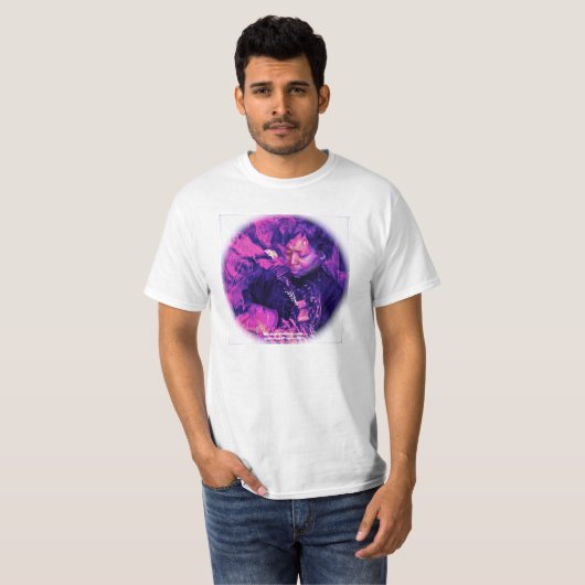 C. Grampp著サイケデリックなティー(白い) Tシャツ (正面フル)