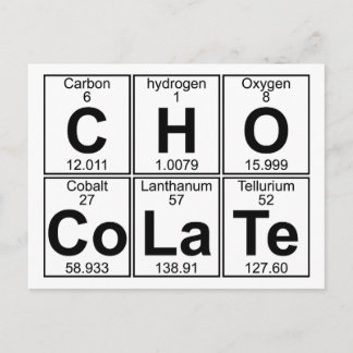 C-H-O-Co-La-Te （チョコレート） – フル ポストカード