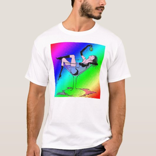 C. Higby著マルティーニの女の子のポップアート Tシャツ (正面)