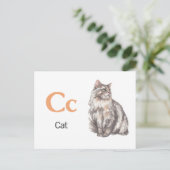 C is for Cat - Alphabet Flash Card ポストカード (スタンド正面)