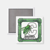 C is for Cicada – GTA Style ABC Learning マグネット (正面/裏面)