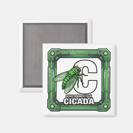 C is for Cicada – GTA Style ABC Learning マグネット (正面/裏面)