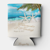 C&Kスタフィッ頼グカップルの名前を砂で 缶クーラー (正面)