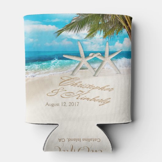 C&Kスタフィッ頼グカップルの名前を砂で 缶クーラー (裏面)