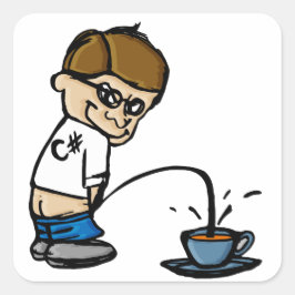 C# Kidステッカー（カラー） スクエアシール