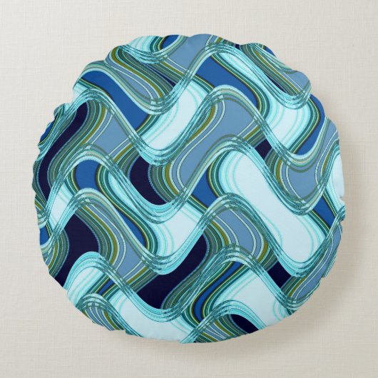 C.L.ブラウン著ペントハウス及び舗装の円形の投球 ラウンドクッション (正面)