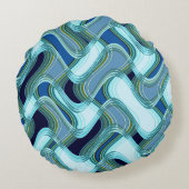 C.L.ブラウン著ペントハウス及び舗装の円形の投球 ラウンドクッション (裏面)