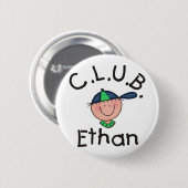 C.L.U.B. Ethan円形Pin 缶バッジ (正面&裏面)