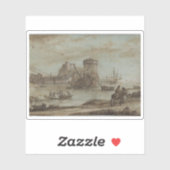 C.Lorrain – 港の前の風景の姿 シール (シート)