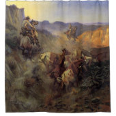 C Mラッセルザスリック耳ヴィンテージ西カウボーイ シャワーカーテン (正面)