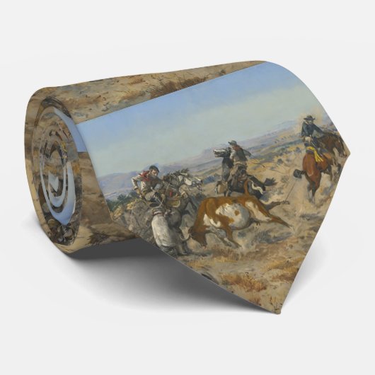 C.Mラッセルトラブルにヴィンテージ西カウボーイ ネクタイ (ロール)