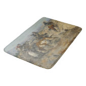 C.Mラッセルトラブルにヴィンテージ西カウボーイ バスマット (アングル)