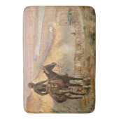 C Mラッセルワゴンボスヴィンテージ西カウボーイ バスマット (正面縦)