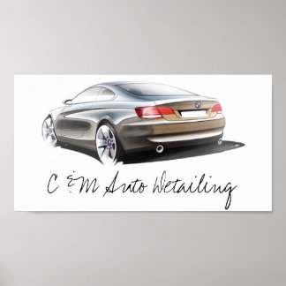 C & M自動詳細ポスター ポスター