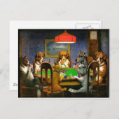 C. M.クーリッジ·ドッグズ·ペッツ·ポーカーカードズ·デスティニー ポストカード (正面/裏面)