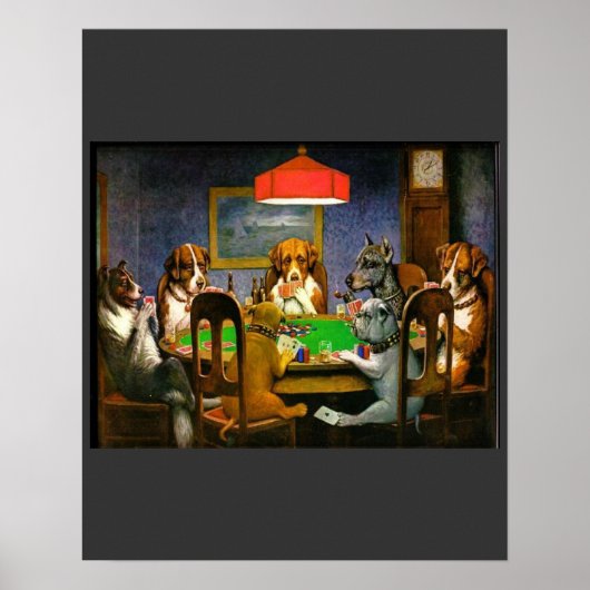 C.M.クーリッジDogsはポーカーカードのユーモアの運命をかわいがります ポスター (正面)