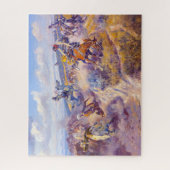 C.M.ラッセルによるタイトなダリーと緩やかなラティゴ ジグソーパズル (縦)