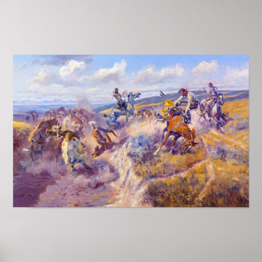 C.M.ラッセルによるタイトなダリーと緩やかなラティゴ ポスター (正面)