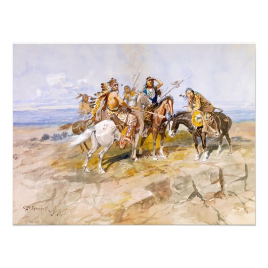 C.M.ラッセルによる白人男性の接近 フォトプリント            (正面)