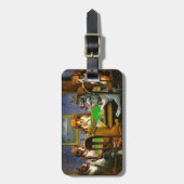 C.M. Coolidge Dogs 遊'sトランプのポーカーラゲージタグ ラゲッジタグ (正面縦)