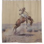 C M Russell A悪い1西ブロンクライダー シャワーカーテン (正面)