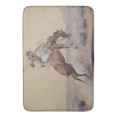 C M Russell A悪い1西ブロンクライダー バスマット (正面縦)