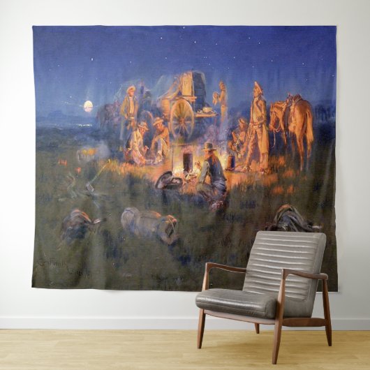 C M Russell Law Kill Lonesome Western タペストリー (インサイチュ(横))